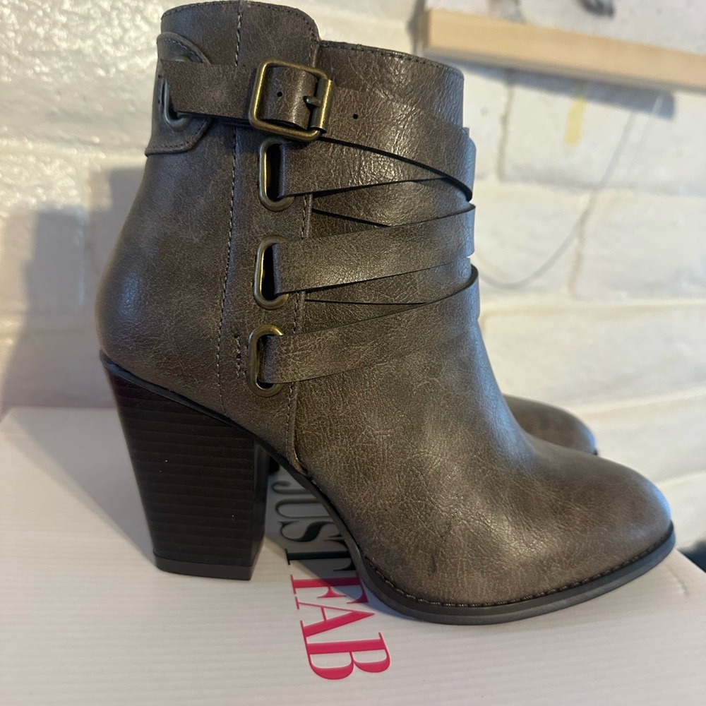 JustFab Brown Ankle Boots